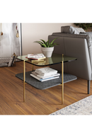 Gold-Framed Glass End Table | OROA Modern Cari | Oroatrade.com