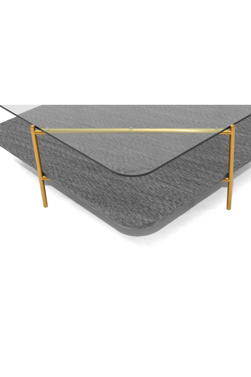 Gold-Framed Glass Coffee Table | OROA Modern Cari | Oroatrade.com