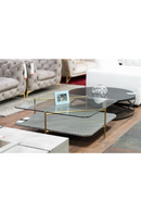 Gold-Framed Glass Coffee Table | OROA Modern Cari | Oroatrade.com