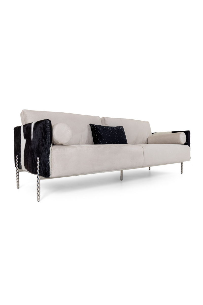 Gray Cowhide Sofa | OROA Modern Pueblo | Oroatrade.com