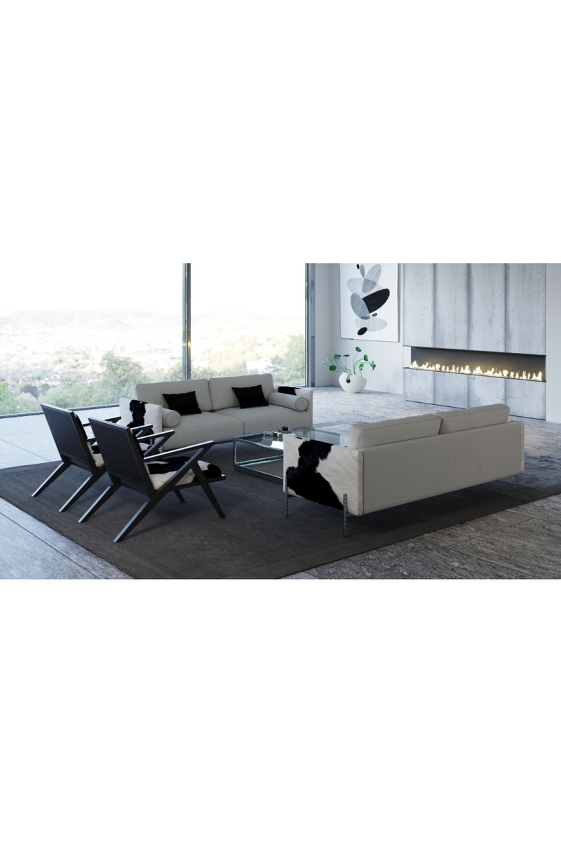 Gray Cowhide Sofa | OROA Modern Pueblo | Oroatrade.com