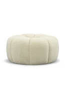 Central-Tufted White Sherpa Ottoman | OROA Modern Gadson | Oroatrade.com