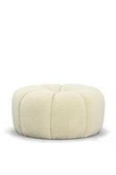 Central-Tufted White Sherpa Ottoman | OROA Modern Gadson | Oroatrade.com