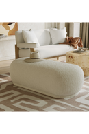 White Sherpa Ottoman | OROA Modern Kael | Oroatrade.com