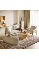 White Sherpa Ottoman | OROA Modern Kael | Oroatrade.com