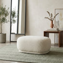 White Sherpa Ottoman | OROA Modern Kael | Oroatrade.com
