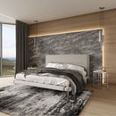 Cream Woven Fabric Bed | OROA Modern Bergeron