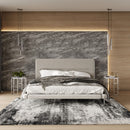 Cream Woven Fabric Bed | OROA Modern Bergeron
