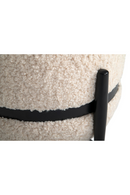 White Sherpa Round Ottoman | OROA Modern Fouston | Oroatrade.com