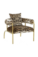 Gold Zebra Print Accent Chair | OROA Modern Kola | Oroatrade.com