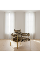 Gold Zebra Print Accent Chair | OROA Modern Kola