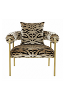 Gold Zebra Print Accent Chair | OROA Modern Kola