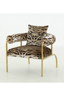 Gold Zebra Print Accent Chair | OROA Modern Kola