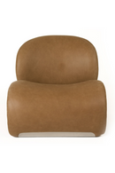 Curved Brown Leather Accent Chair | OROA Modern Donovan | Oroatrade.com