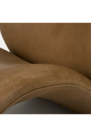 Curved Brown Leather Accent Chair | OROA Modern Donovan | Oroatrade.com