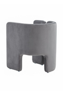 Gray Velvet Accent Chair | OROA Modern Tirta