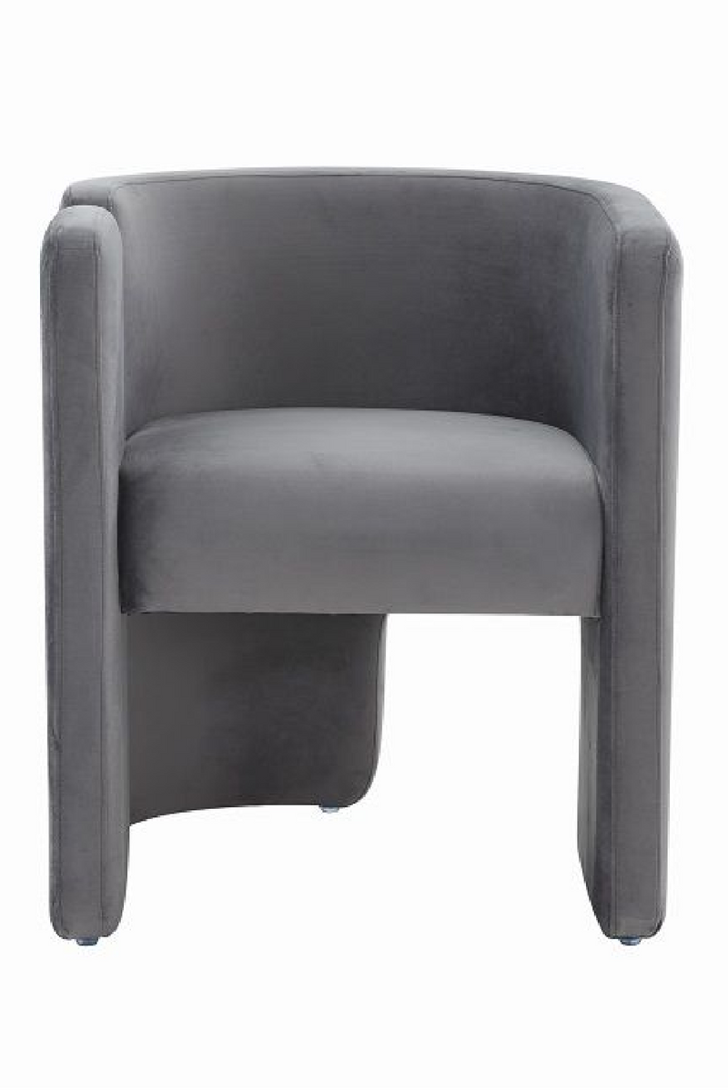 Gray Velvet Accent Chair | OROA Modern Tirta | Oroatrade.com