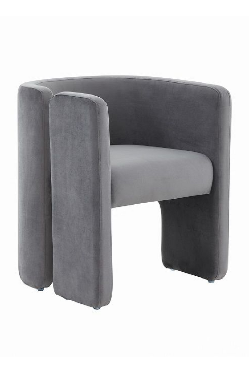 Gray Velvet Accent Chair | OROA Modern Tirta | Oroatrade.com