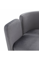 Curved Gray Velvet Accent Chair | OROA Modern Tirta | Oroatrade.com