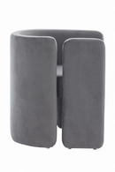 Curved Gray Velvet Accent Chair | OROA Modern Tirta | Oroatrade.com