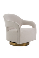 Beige Swivel Accent Armchair | OROA Modern Worley | Oroatrade.com