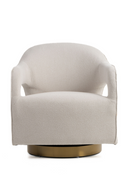 Beige Swivel Accent Armchair | OROA Modern Worley | Oroatrade.com