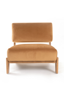 Wood Framed Velvet Lounge Chair | OROA Modern Tucker | Oroatrade.com