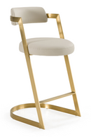 Gold Framed Cantilevered Counter Stool | OROA Modern Shandra | Oroatrade.com