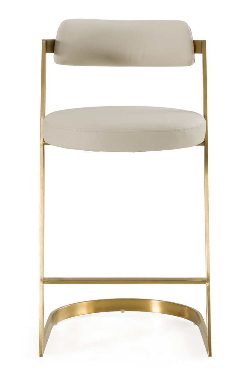Gold Framed Cantilevered Counter Stool | OROA Modern Shandra | Oroatrade.com