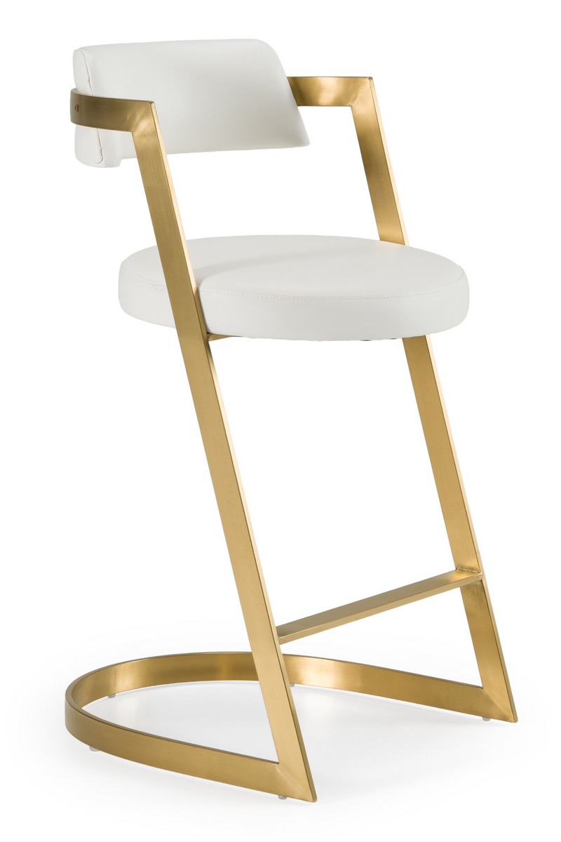 Gold Framed Cantilevered Counter Stool | OROA Modern Shandra | Oroatrade.com