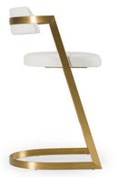 Gold Framed Cantilevered Counter Stool | OROA Modern Shandra | Oroatrade.com