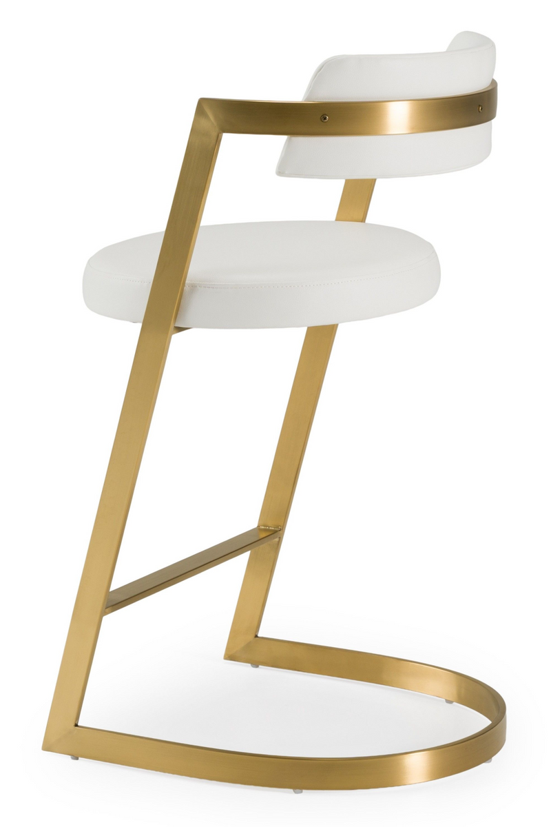 Gold Framed Cantilevered Counter Stool | OROA Modern Shandra | Oroatrade.com