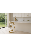 Gold Framed Cantilevered Counter Stool | OROA Modern Shandra | Oroatrade.com