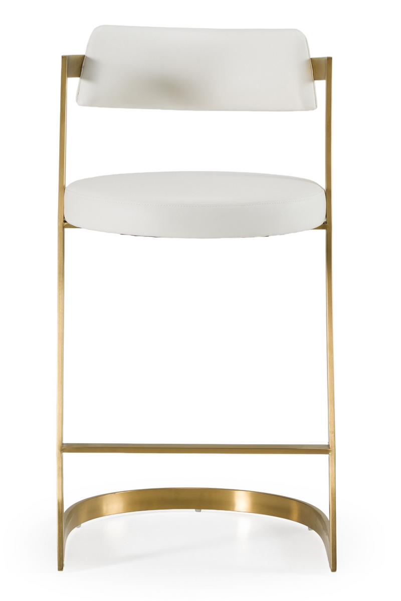 Gold Framed Cantilevered Counter Stool | OROA Modern Shandra | Oroatrade.com