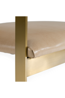 Brown Leather Curved Dining Chair | OROA Modern Boswell | Oroatrade.com