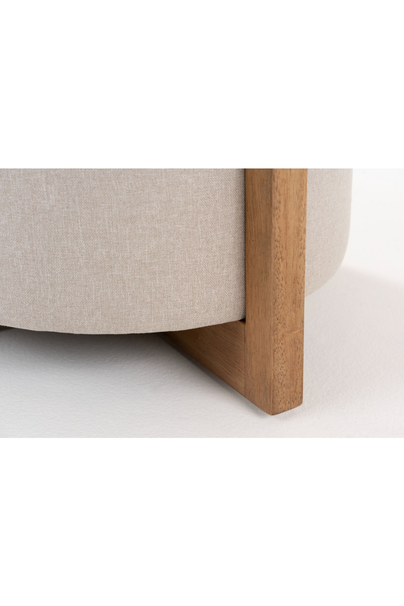 Beige Linen Storage Ottoman | OROA Modern Sada | Oroatrade.com