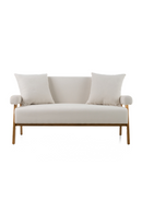 White Fabric Loveseat | OROA Modern Cynthia | Oroatrade.com