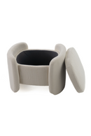 Cream Oval Storage Ottoman | OROA Modern Erin | Oroatrade.com