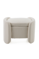 Cream Oval Storage Ottoman | OROA Modern Erin | Oroatrade.com