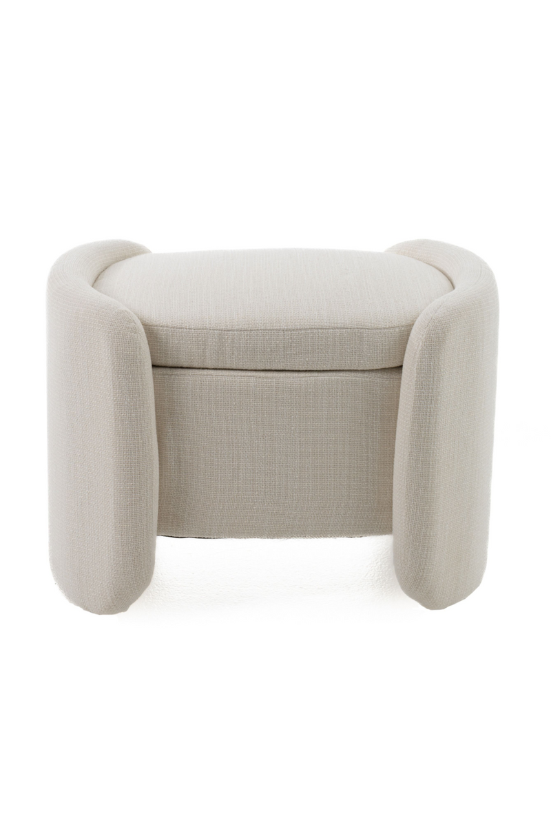 Cream Oval Storage Ottoman | OROA Modern Erin | Oroatrade.com