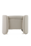 Cream Oval Storage Ottoman | OROA Modern Erin | Oroatrade.com