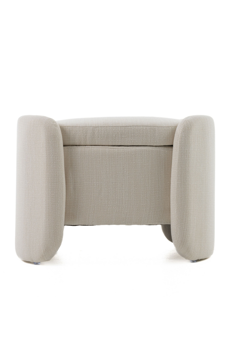 Cream Oval Storage Ottoman | OROA Modern Erin | Oroatrade.com