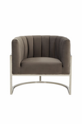 Velvet Channel-Tufted Accent Chair | OROA Modern Landau | Oroatrade.com