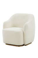 White Sherpa Upholstered Accent Chair | OROA Modern Masha | Oroatrade.com