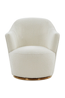 White Sherpa Swivel Accent Chair | OROA Modern Vera | Oroatrade.com