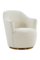White Sherpa Swivel Accent Chair | OROA Modern Vera | Oroatrade.com