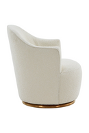 White Sherpa Swivel Accent Chair | OROA Modern Vera | Oroatrade.com