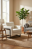 Metal Framed Square Accent Chair | OROA Modern Prince | Oroatrade.com