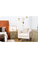 Metal Framed Square Accent Chair | OROA Modern Prince