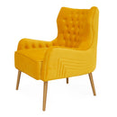 Yellow Velvet Tufted Accent Chair | OROA Modern Everly | Oroatrade.com